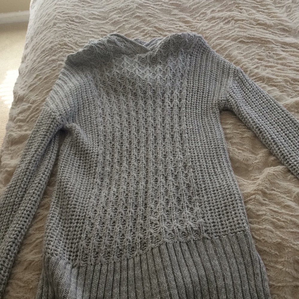 Gray sweater dress